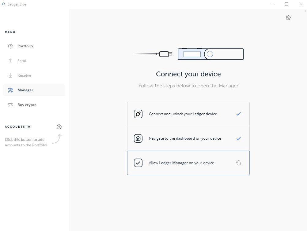 ledger nano s not connecting to ledger live